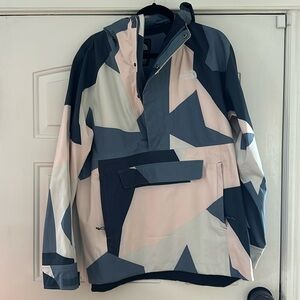 The North Face Anorak Medium blue white pink